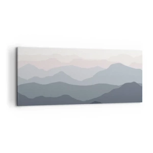 Impression sur toile - Image sur toile - Vagues de montagnes - 100x40 cm