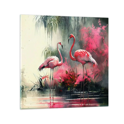 Impression sur verre - Image sur verre - Une leçon de grâce naturelle - 30x30 cm