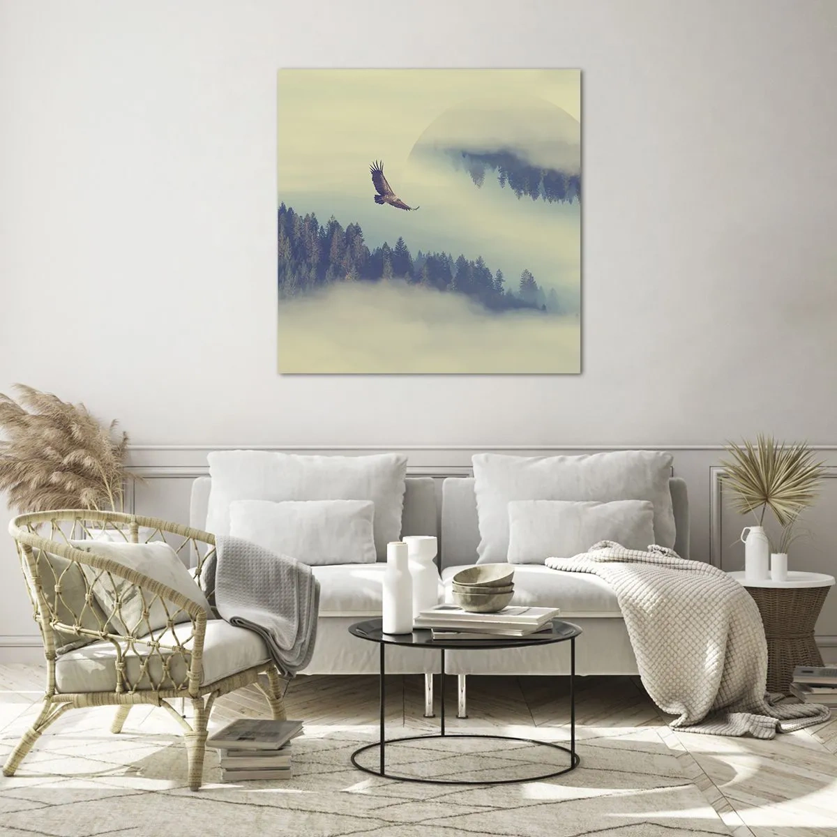 Impression sur verre - Image sur verre - J'ai vu l'ombre d'un aigle - 70x70 cm