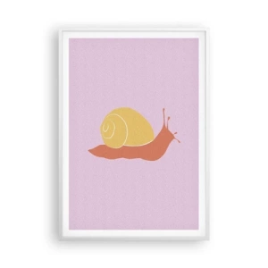 Affiche dans un cadre blanc - Poster - Il n'y a pas d'urgence - 70x100 cm