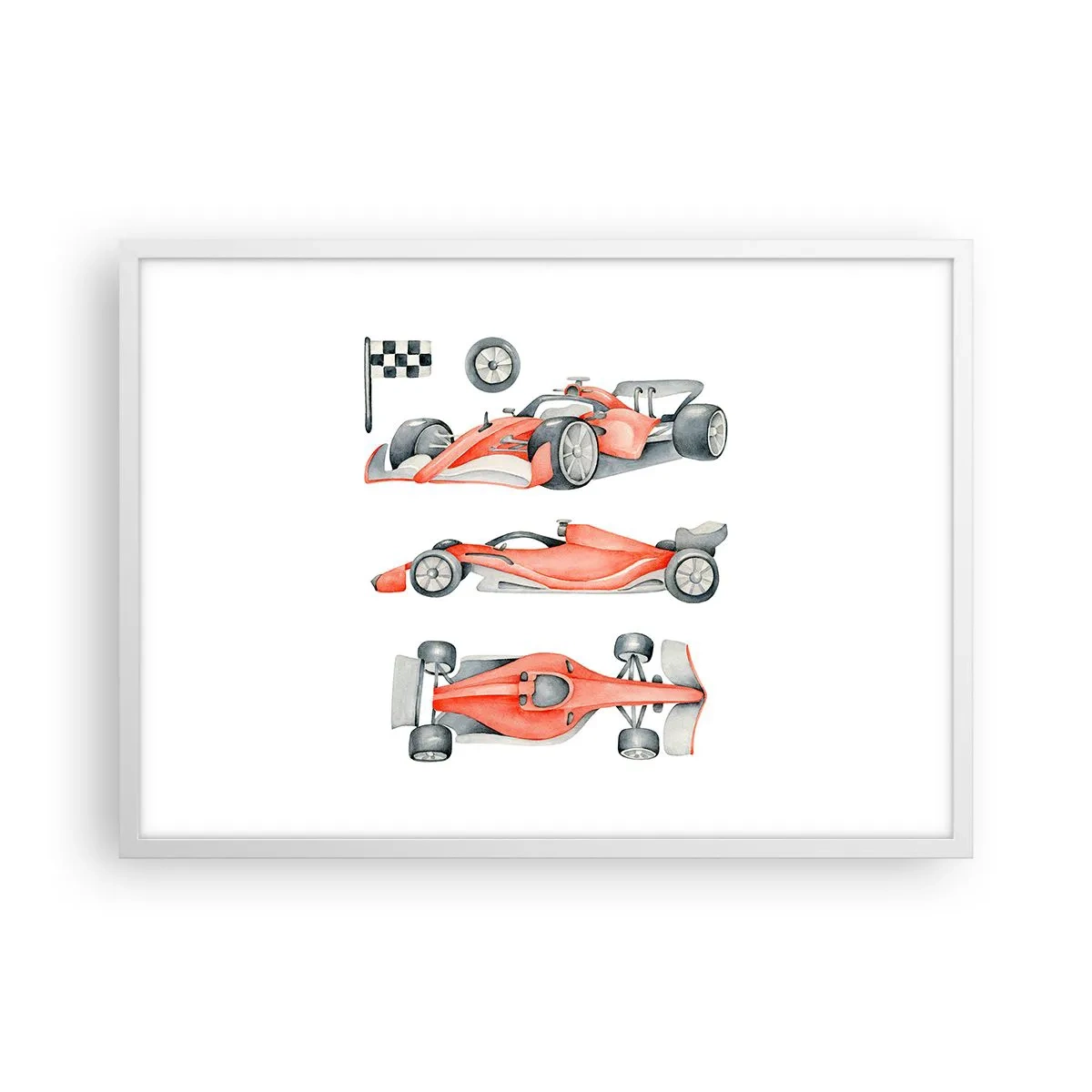 Affiche dans un cadre blanc - Poster - poursuis ton rêve - 70x50 cm