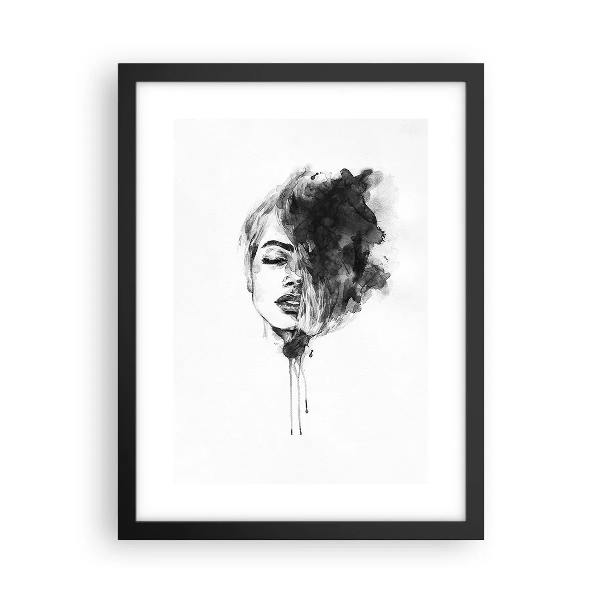 Affiche dans un cadre noir - Poster - De quoi rêve la fille - 30x40 cm