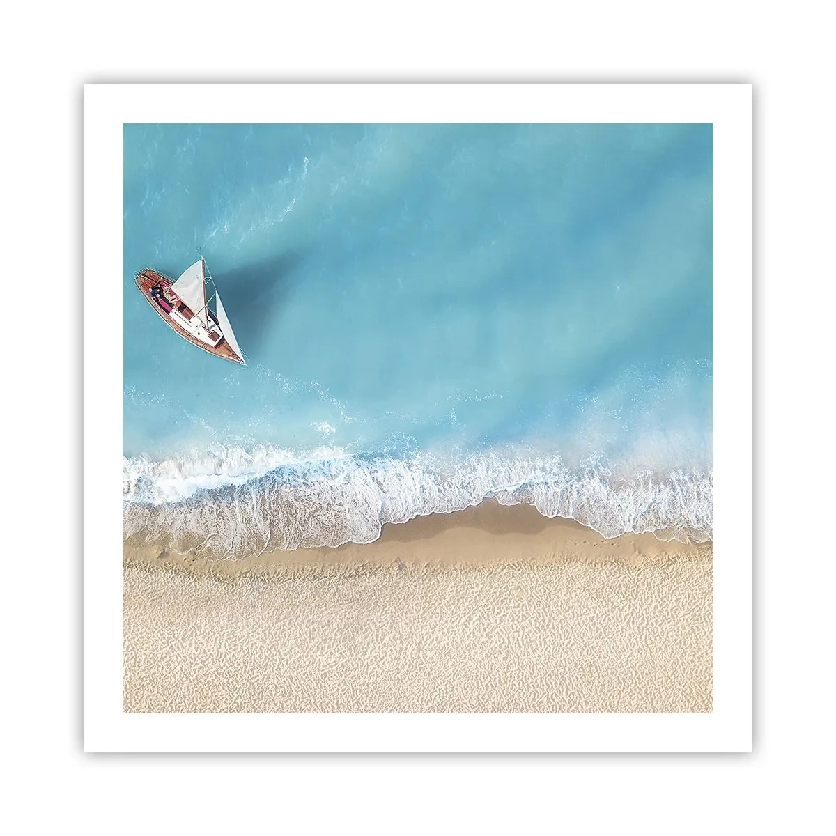 Affiche - Poster - A la frontière de l'azur et de l'or - 60x60 cm