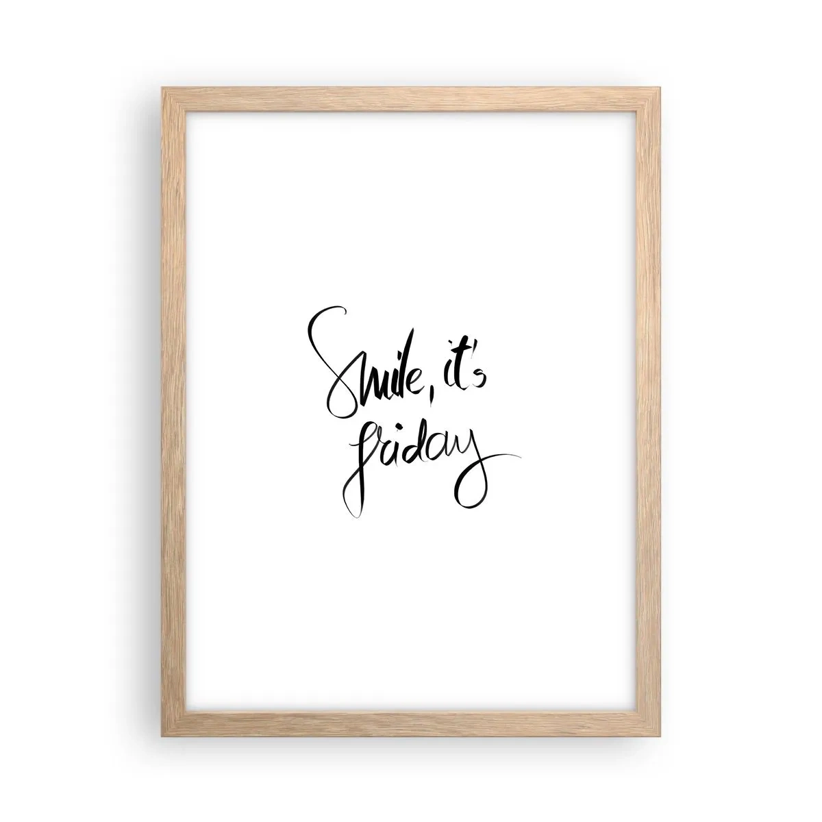 Affiche dans un chêne clair - Poster - Joie réelle - 30x40 cm