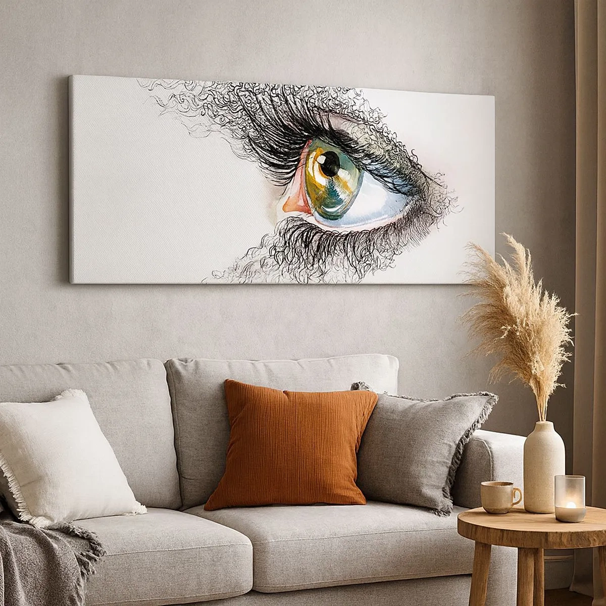 Impression sur toile - Image sur toile - Regarde droit dans l'âme - 100x40 cm