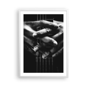 Affiche dans un cadre blanc - Poster - Prière d'artiste - 50x70 cm