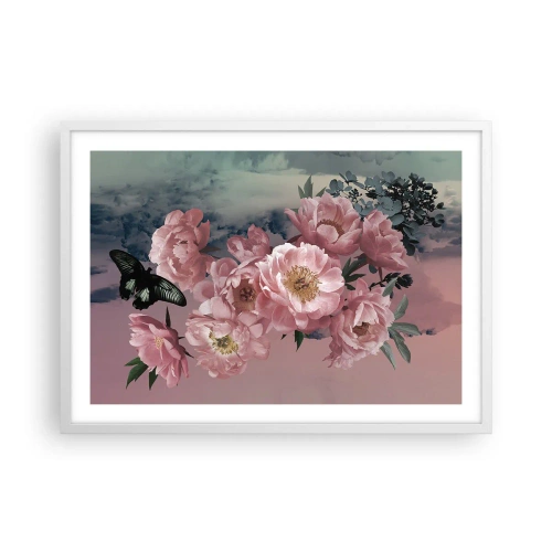 Affiche dans un cadre blanc - Poster - Pic du romantisme - 70x50 cm
