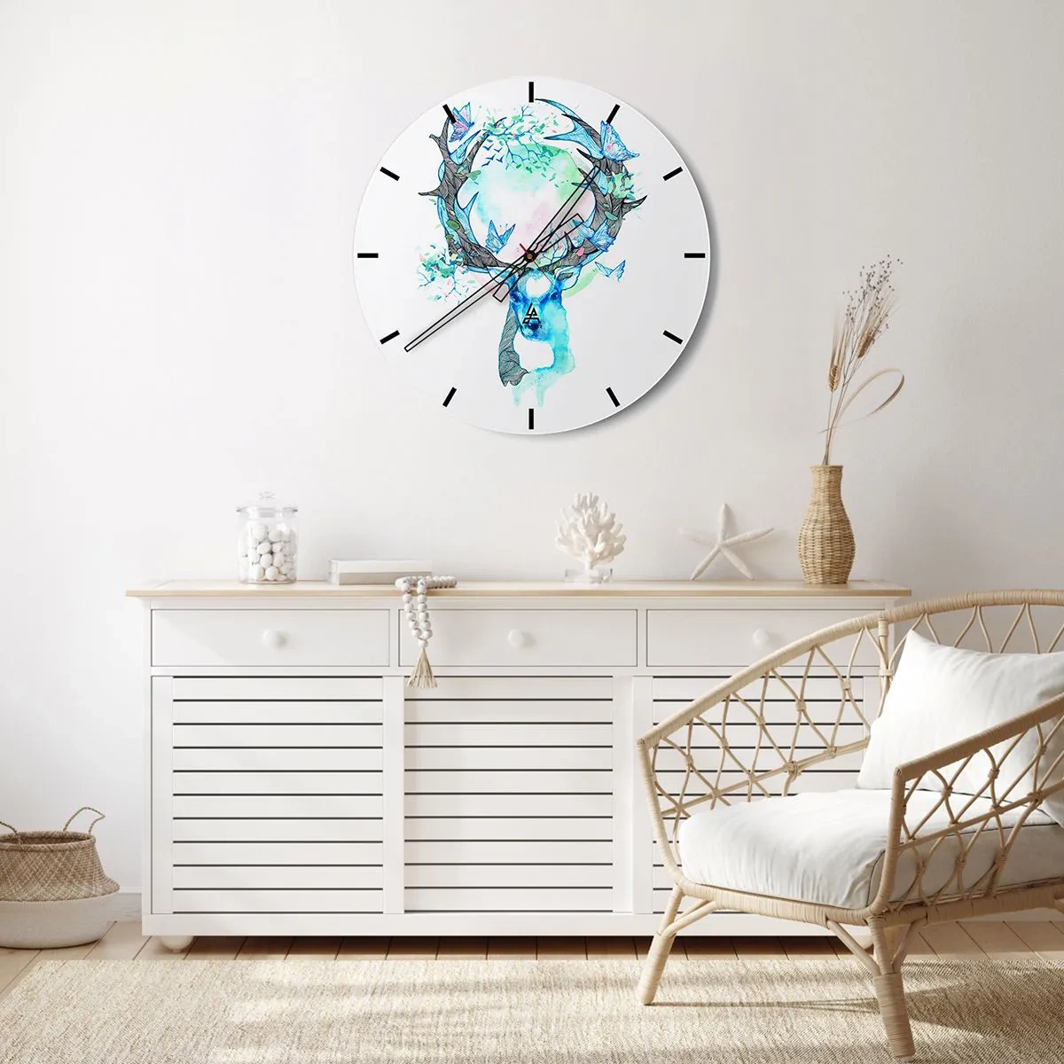 Horloge murale - Pendule murale - La force et la délicatesse de la nature - 30x30 cm