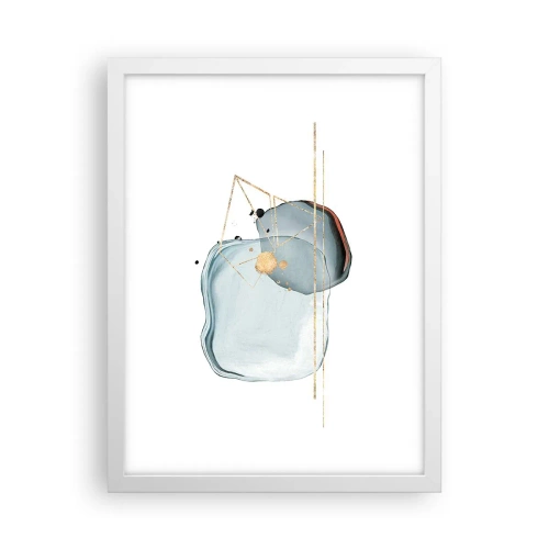 Affiche dans un cadre blanc - Poster - Etude des gouttes - 30x40 cm