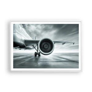 Affiche dans un cadre blanc - Poster - Sent la force! - 100x70 cm