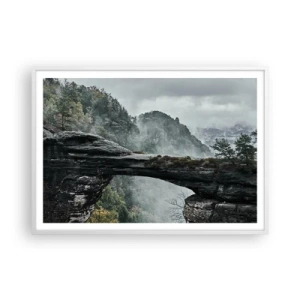 Affiche dans un cadre blanc - Poster - L'aventure est sur le point de commencer - 100x70 cm