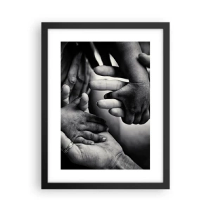 Affiche dans un cadre noir - Poster - Être humain - 30x40 cm