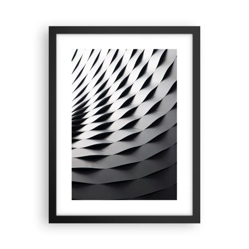 Affiche dans un cadre noir - Poster - A la surface des vagues - 30x40 cm