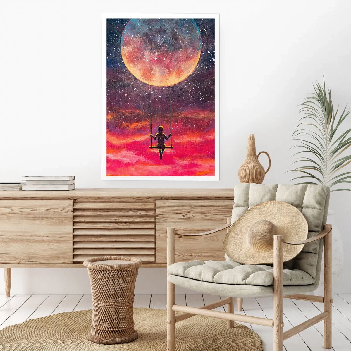 Affiche - Poster - Se balancer dans les nuages - 61x91 cm