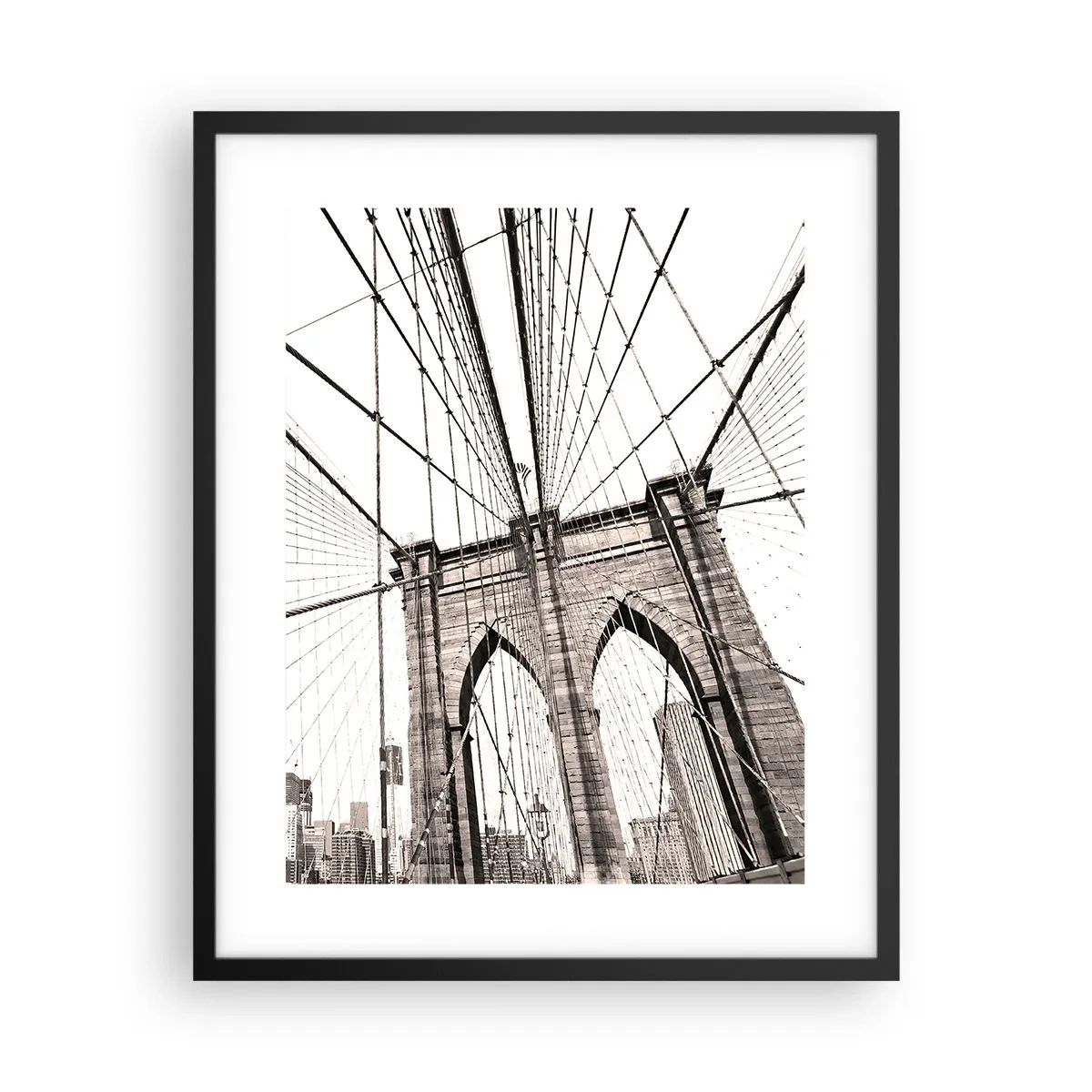 Affiche dans un cadre noir - Poster - Cathédrale New Yorkaise - 40x50 cm