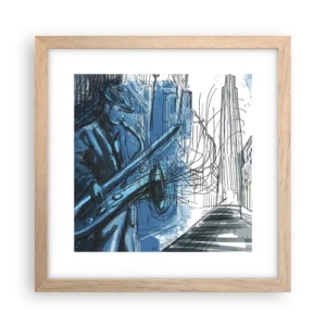 Affiche dans un chêne clair - Poster - Rhapsodie urbaine - 30x30 cm
