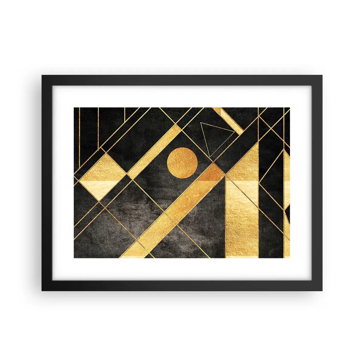 Affiche dans un cadre noir - Poster - Soleil du désert - 40x30 cm