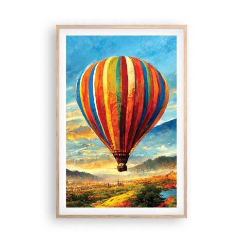 Affiche dans un chêne clair - Poster - Dans le silence on voit mieux - 61x91 cm