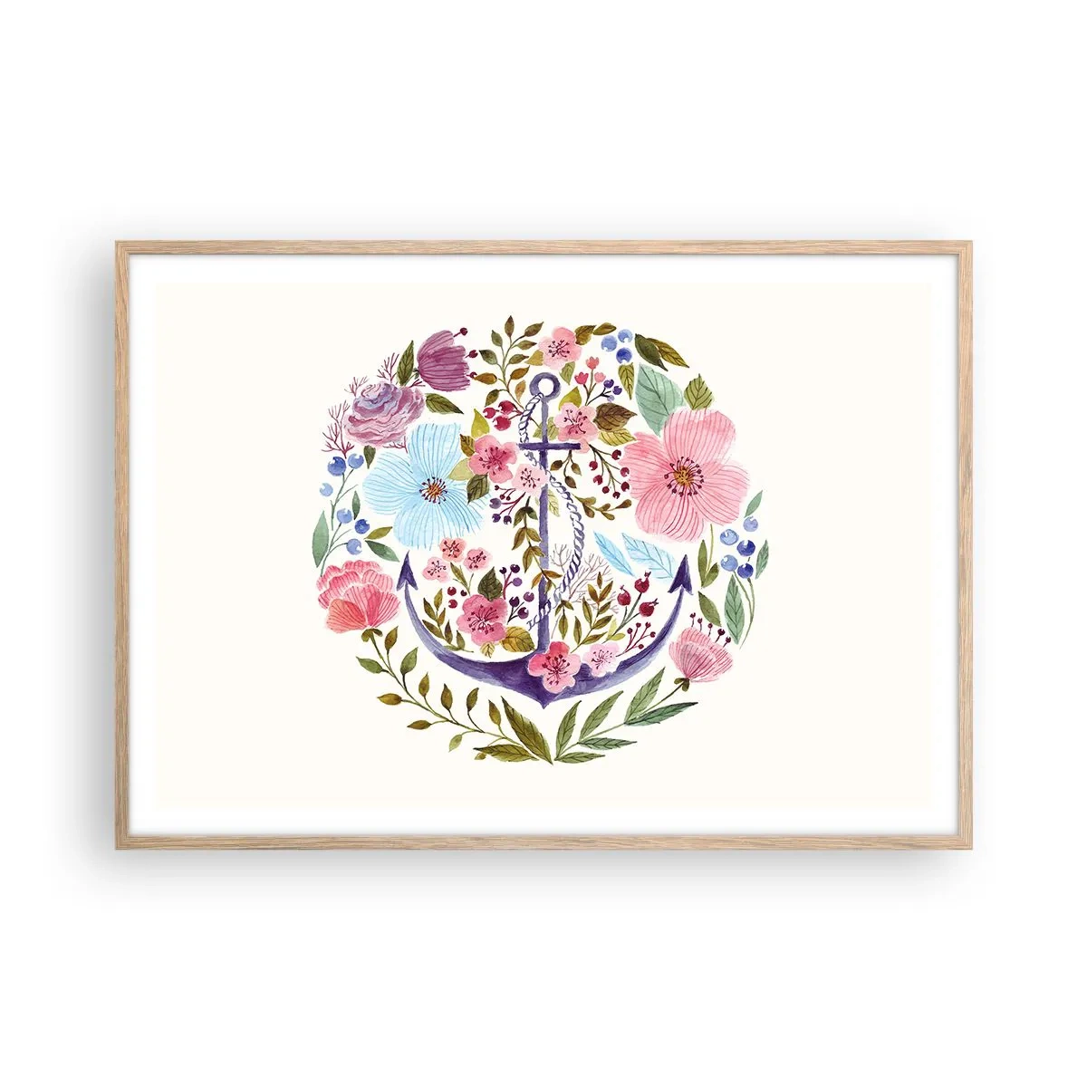 Affiche dans un chêne clair - Poster - Le beau rêve du marin - 100x70 cm