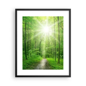 Affiche dans un cadre noir - Poster - Cathédrale verte - 40x50 cm