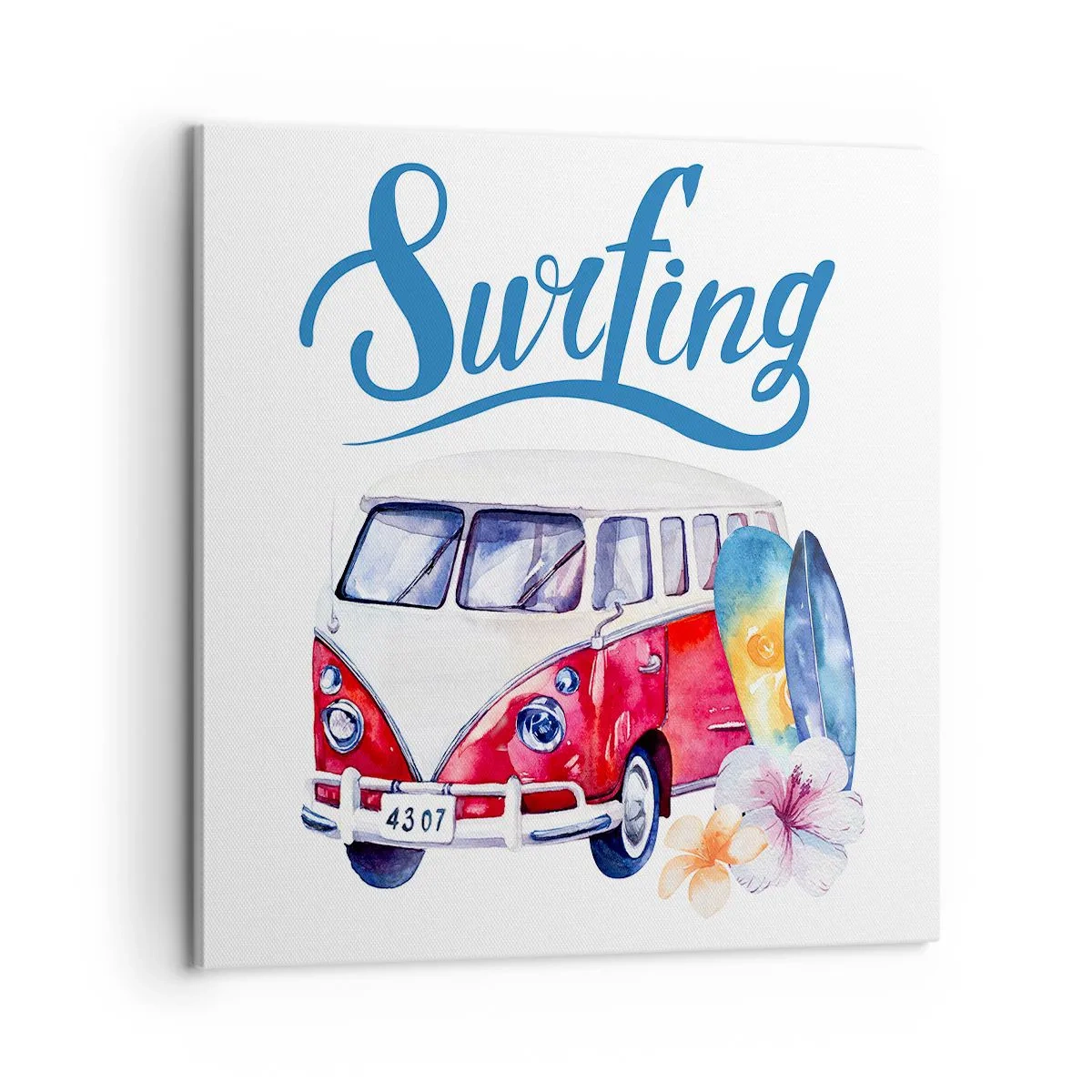 Impression sur toile - Image sur toile - Concombre - un classique pour un surfeur - 60x60 cm