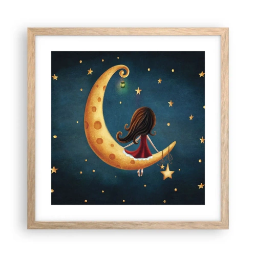 Affiche dans un chêne clair - Poster - Il était une fois... - 40x40 cm