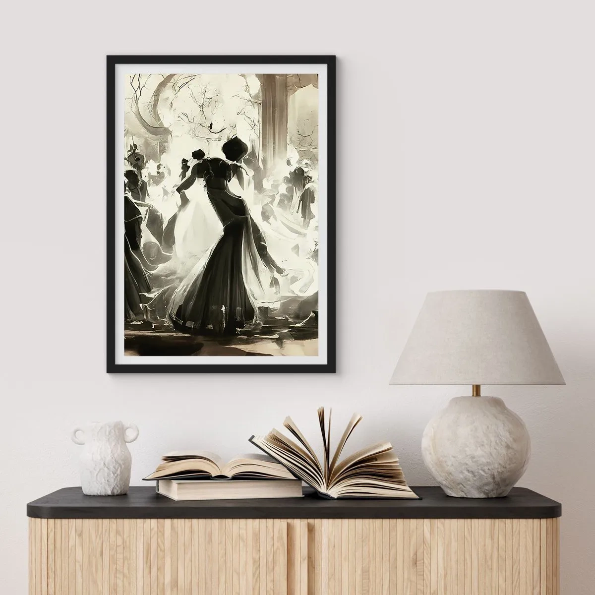 Affiche dans un cadre noir - Poster - La grande mascarade - 30x40 cm