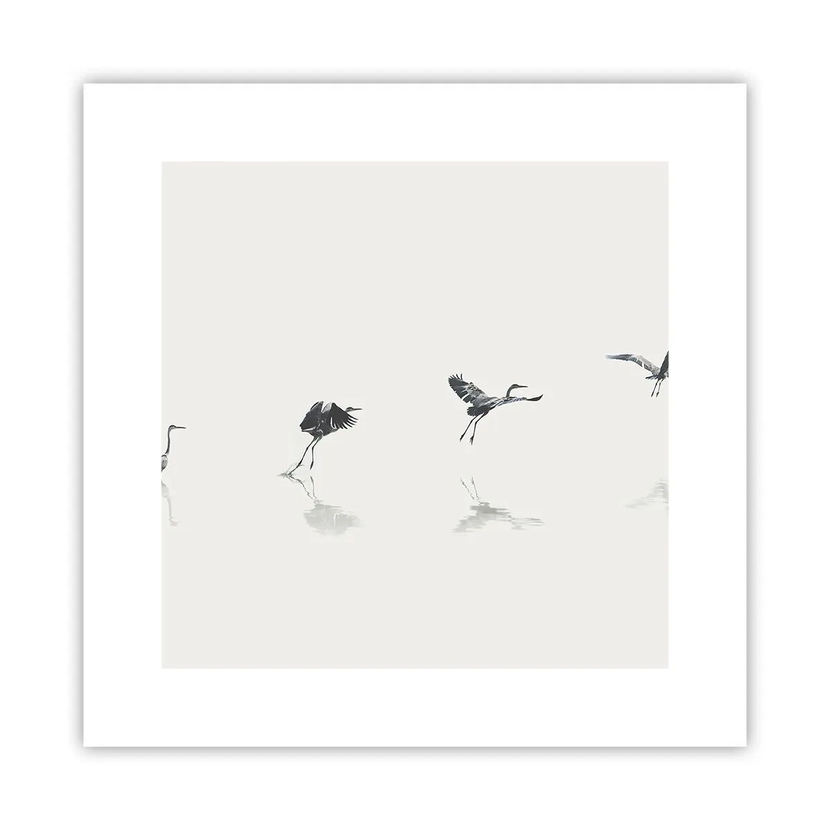 Affiche - Poster - Quatre étapes simples - 30x30 cm