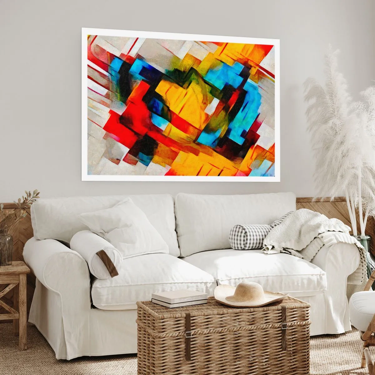 Affiche - Poster - Une superposition multicolore - 91x61 cm