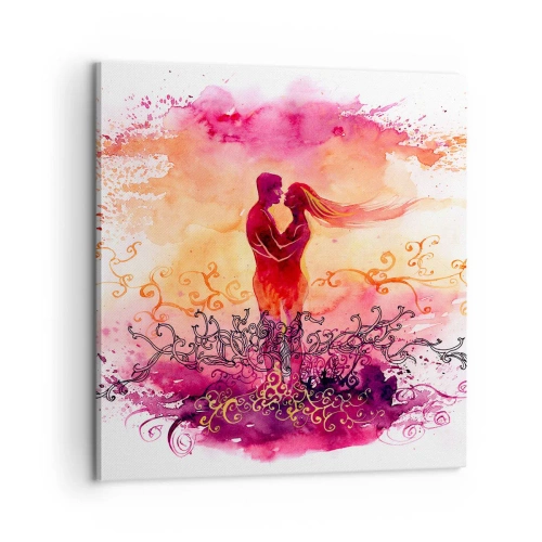 Impression sur toile - Image sur toile - Un coeur! Je n'ai pas besoin de beaucoup… - 60x60 cm