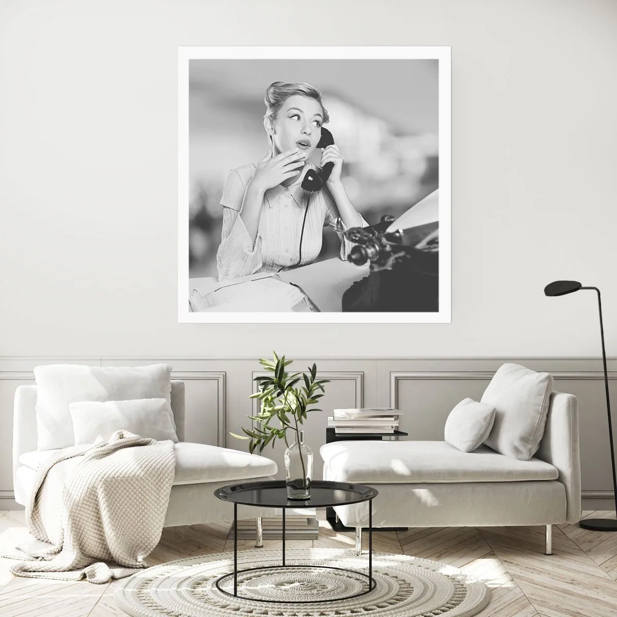 Affiche - Poster - Hello! Ici les années 50 - 50x50 cm