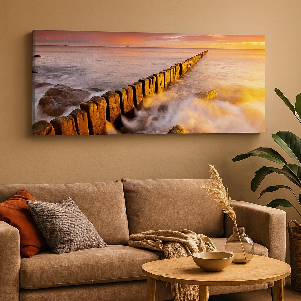 Impression sur toile - Image sur toile - La douceur des vagues - 30x30 cm