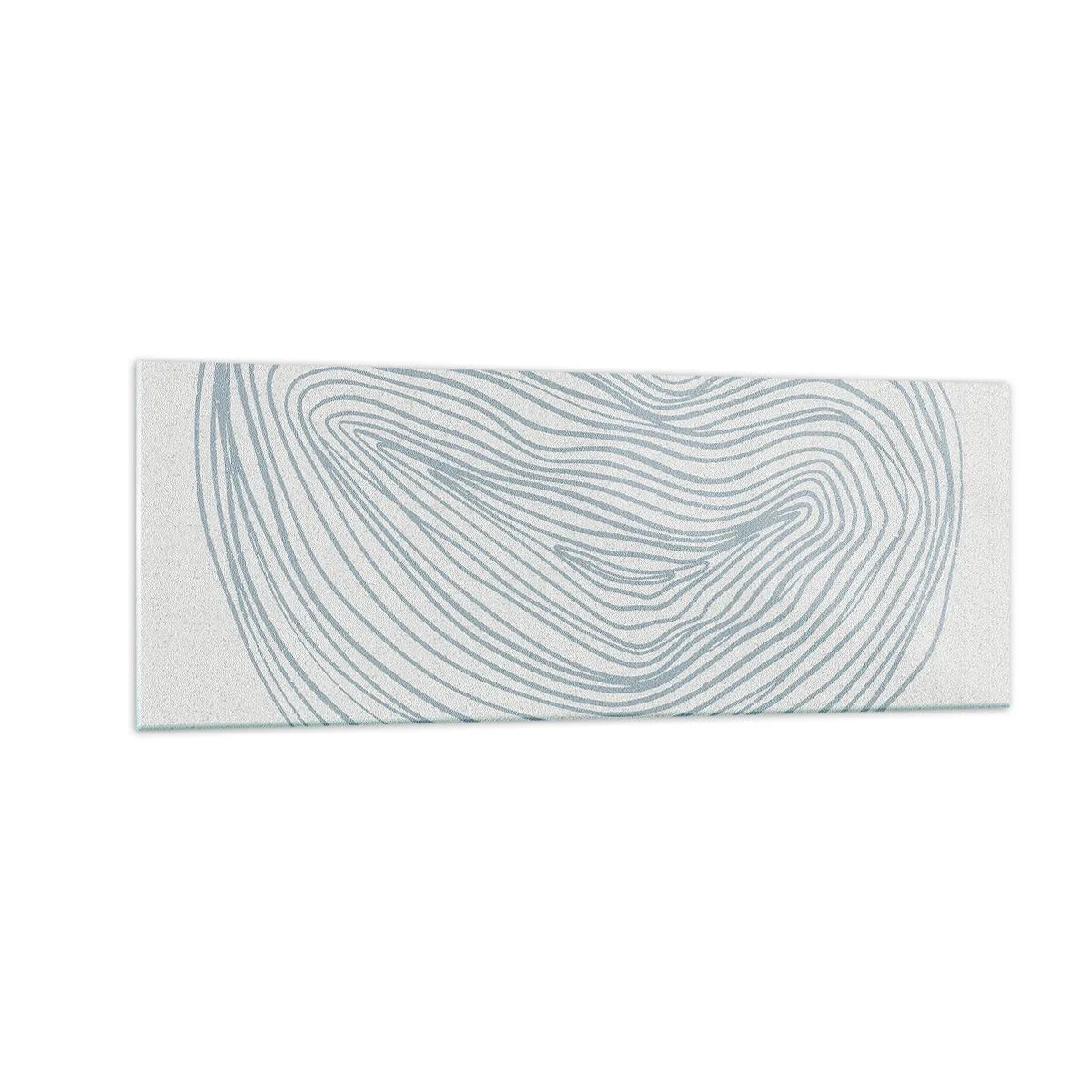 Impression sur verre - Image sur verre - Motif de vague abstrait en bleu délicat - 140x50cm - Une goutte de sourire - Décoration murale moderne pour le salon et la chambre ARTTOR