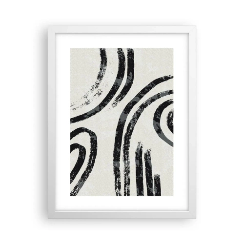 Affiche dans un cadre blanc - Poster - À moitié arrêté - 30x40 cm