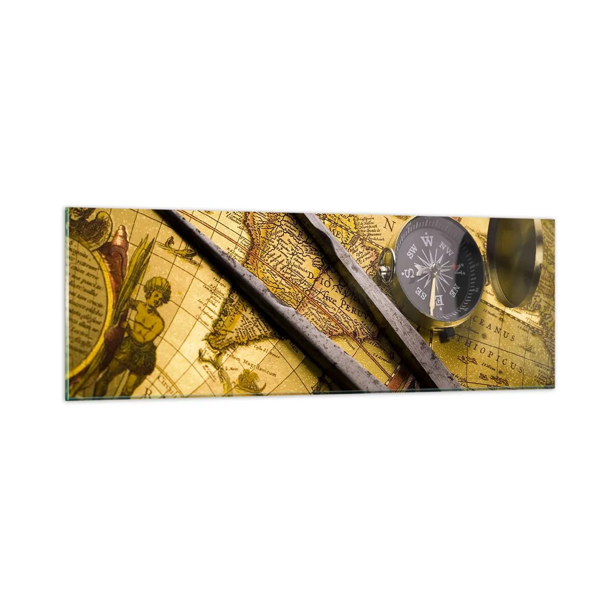 Impression sur verre - Image sur verre - Où sont ces trésors? - 90x30 cm