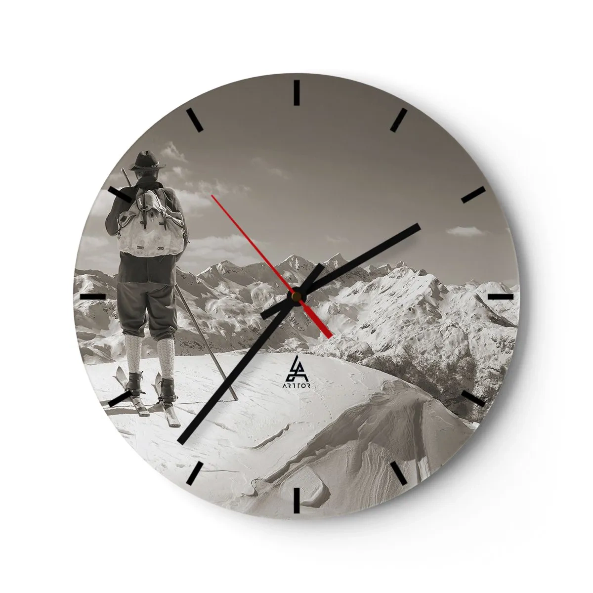 Horloge murale - Pendule murale - Toutes les mêmes ces montagnes - 40x40 cm