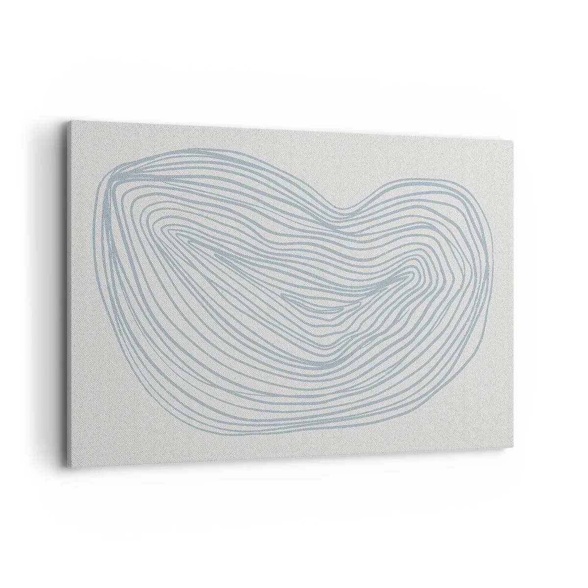 Impression sur toile - Image sur toile - Motif de vague abstrait en bleu délicat - 120x80cm - Une goutte de sourire - Décoration murale moderne pour le salon et la chambre ARTTOR