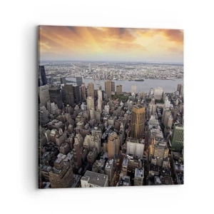 Impression sur toile - Image sur toile - Le cœur battant de notre époque - 70x70 cm