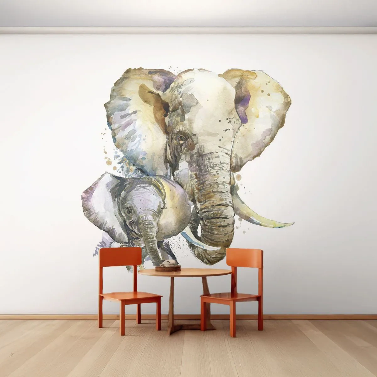 Papier Peint Photo Standard Eco - Rien ne peut égaler maman - Animaux, Éléphant, Graphique - 150x105 cm