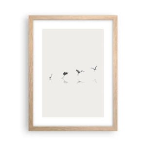 Affiche dans un chêne clair - Poster - Quatre étapes simples - 30x40 cm