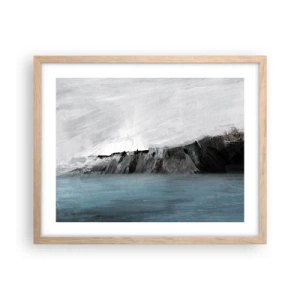 Affiche dans un chêne clair - Poster - Eau – terre : choc des éléments - 50x40 cm