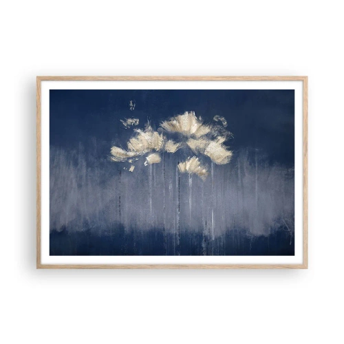 Affiche dans un chêne clair - Poster - Comme des pétales au vent - 100x70 cm