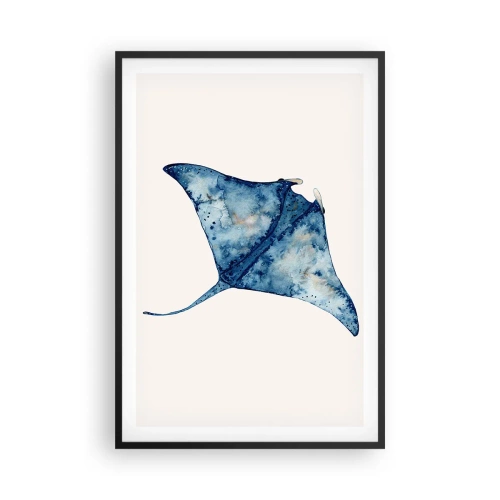 Affiche dans un cadre noir - Poster - La vie en bleu - 61x91 cm