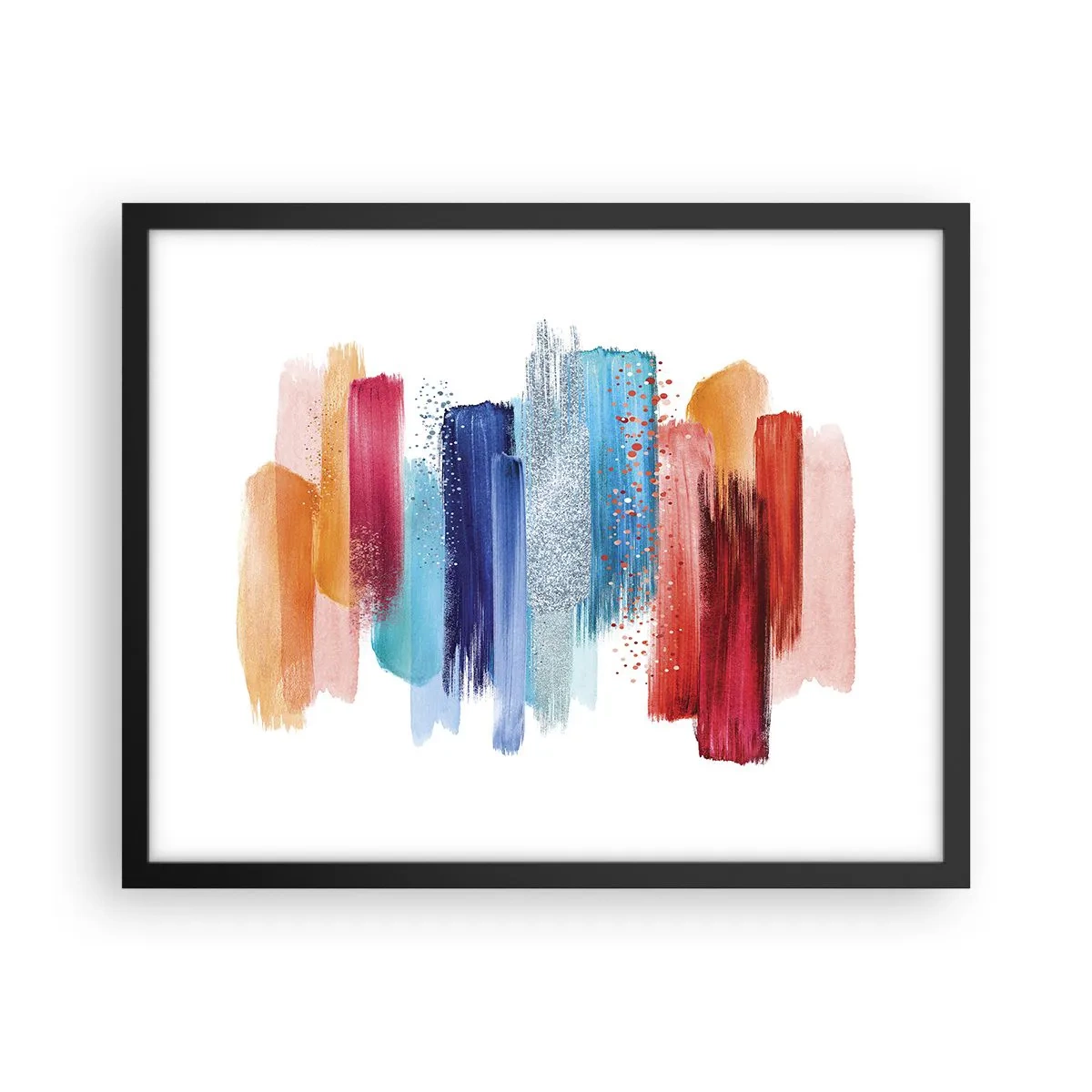 Affiche dans un cadre noir - Poster - En haut et en bas - 50x40 cm