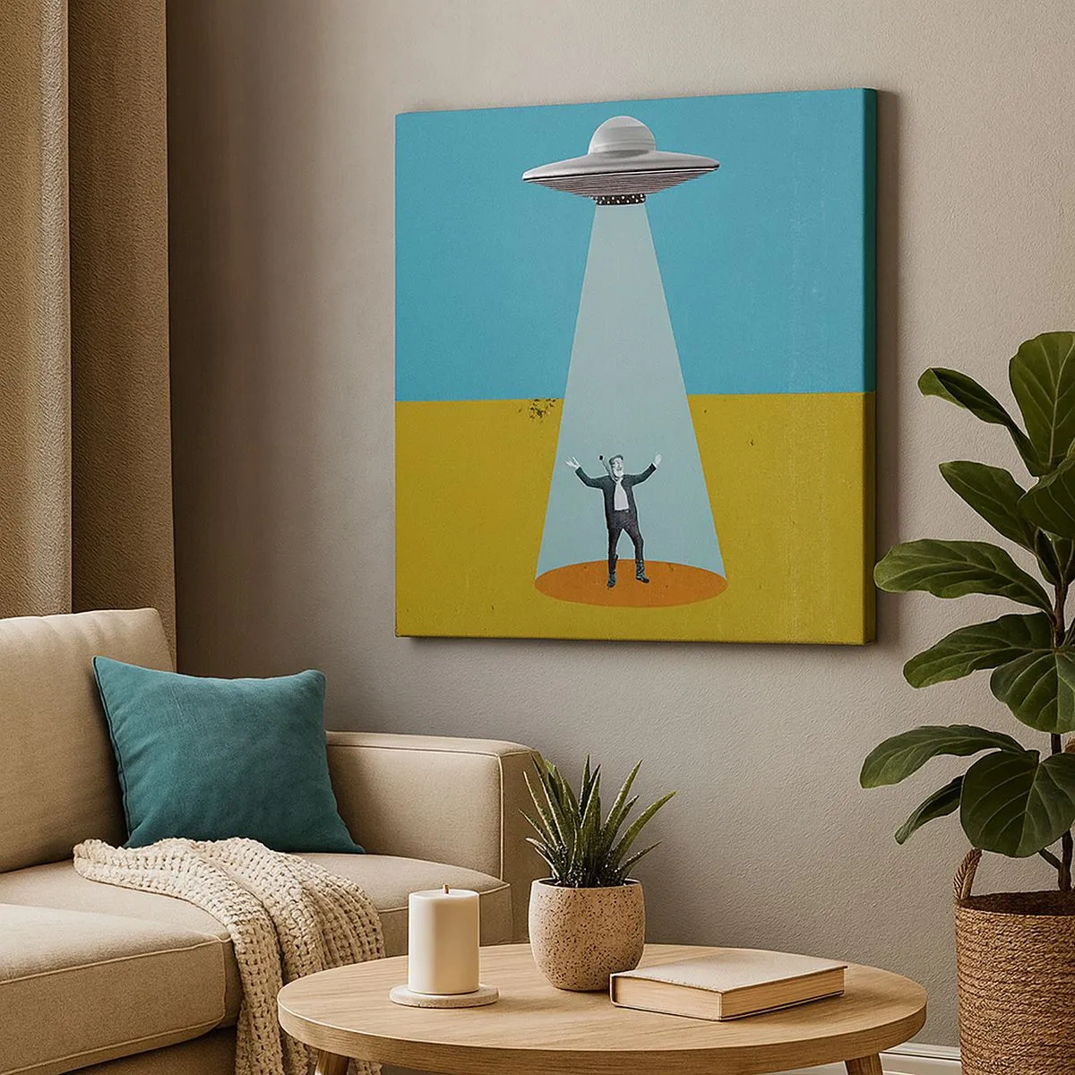 Impression sur toile - Image sur toile - Rencontre proche - 30x30 cm