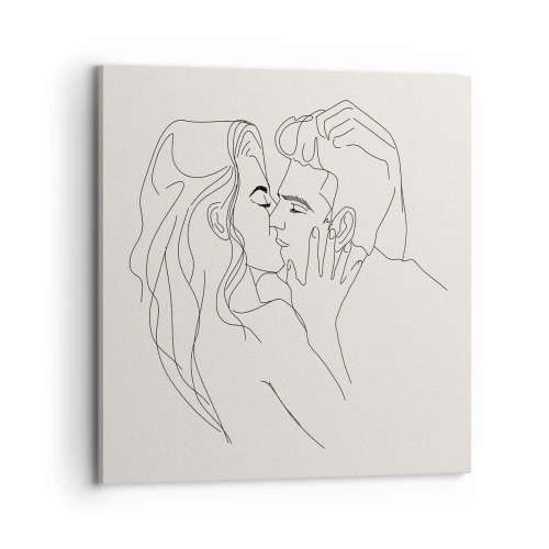 Impression sur toile - Image sur toile - Enlacé de sentiment - 70x70 cm