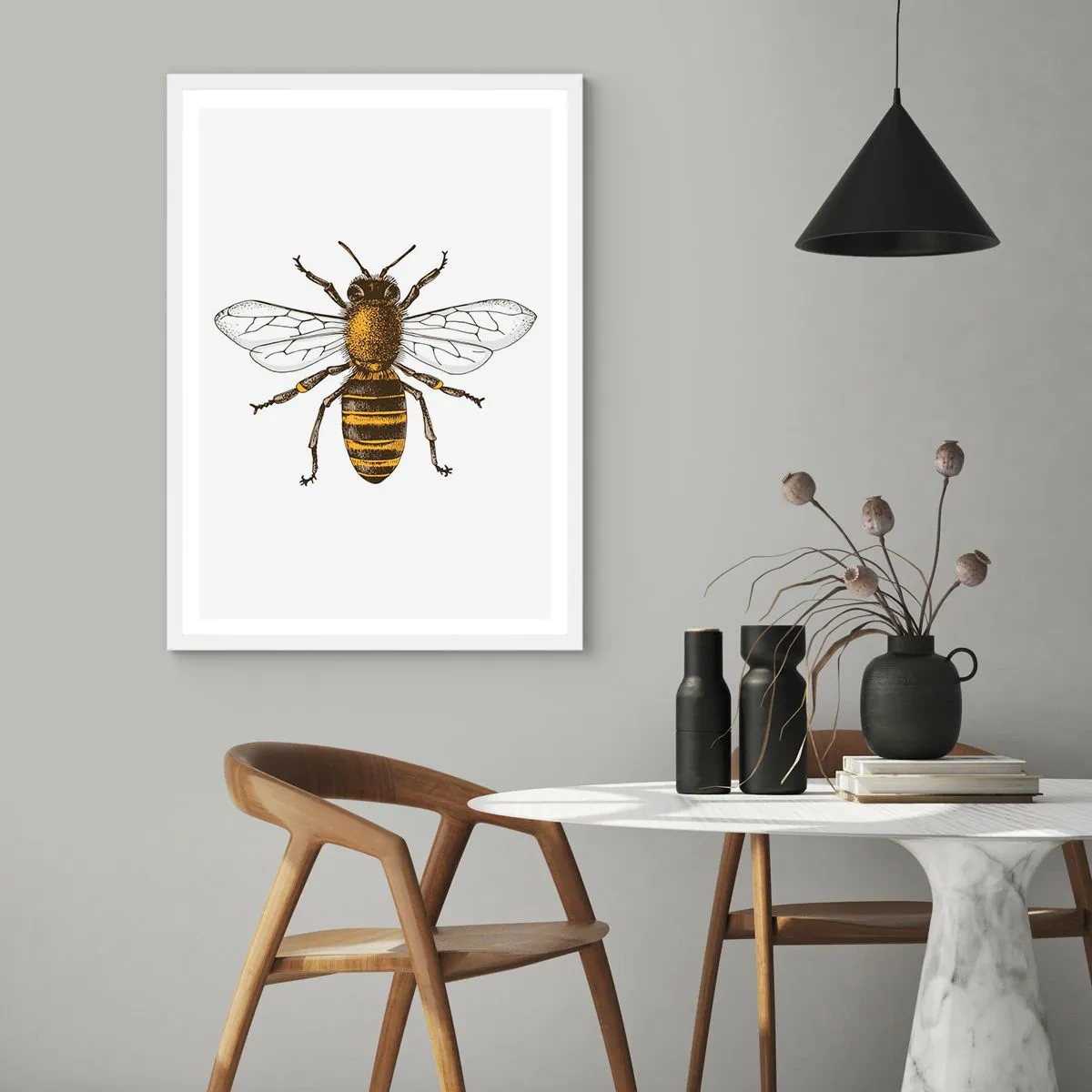 Affiche dans un cadre blanc - Poster - Belle et bonne - 30x40 cm