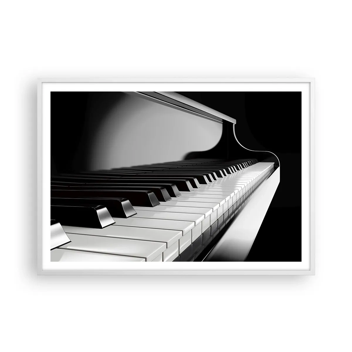 Affiche dans un cadre blanc - Poster - Harmonie des formes et des couleurs - 100x70 cm