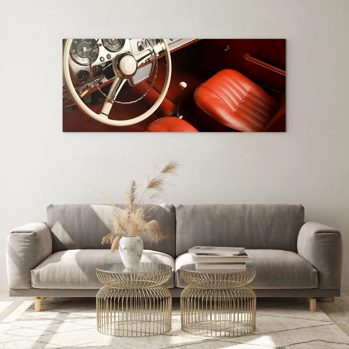 Impression sur verre - Image sur verre - Luxe de style vintage - 100x40 cm