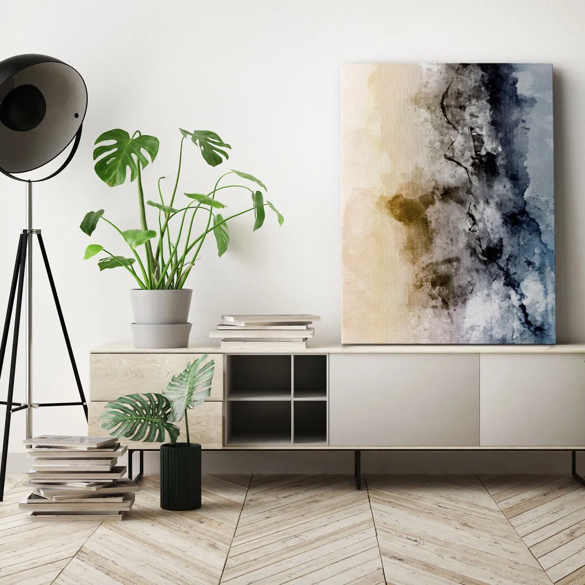 Impression sur toile - Image sur toile - Noyé dans un nuage de brouillard - 45x80 cm